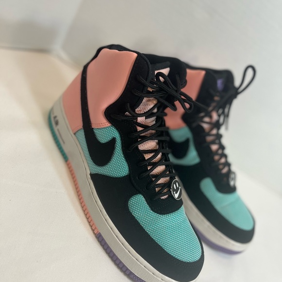 NIKE Have A Nike Day Air Force 1 High C12306-300 Pink/Green/Black Sz 9.5 - Picture 10 of 11
